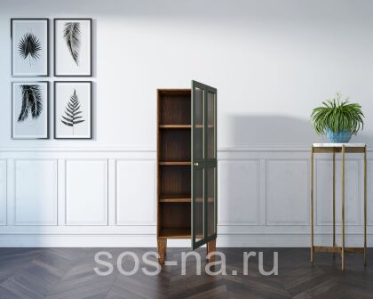 Шкаф библиотека 1 дверь низкий "Andersen", AN14